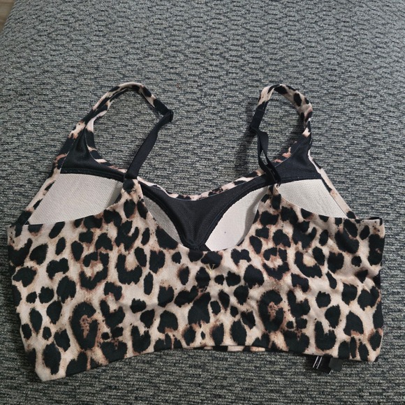 Victoria's Secret Lightweight Sport Bra Womens 34B Leopard Animal Print - Picture 2 of 7